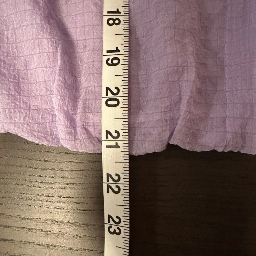 ASTR The Label Purple Textured V-Neck Puff Sleeve Top XL - Picture 5 of 11